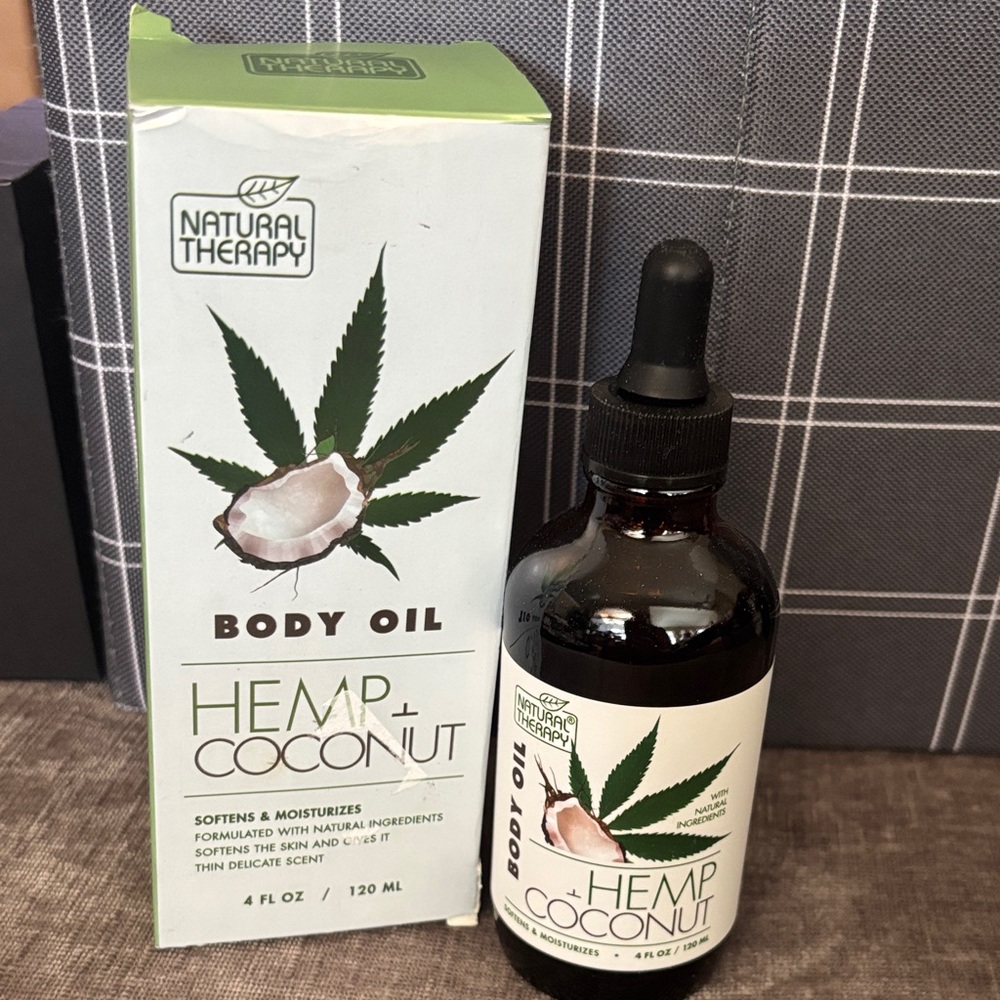 Hemp & Coconut Body Oil - Green and Brown
